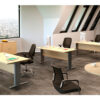 Mesa-de-Oficina-Euro-3000-y-4000-3 mesas en melamina haya estructura gris oscuro