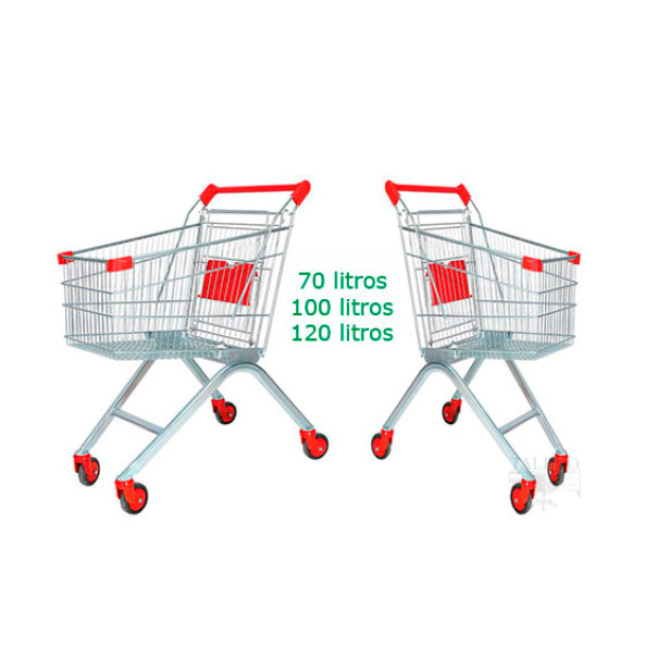 Carros de compra supermercado con ruedas