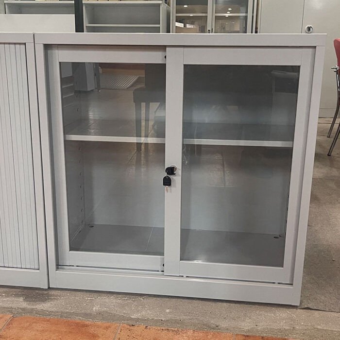 AQ-armario metálico puertas vitrina